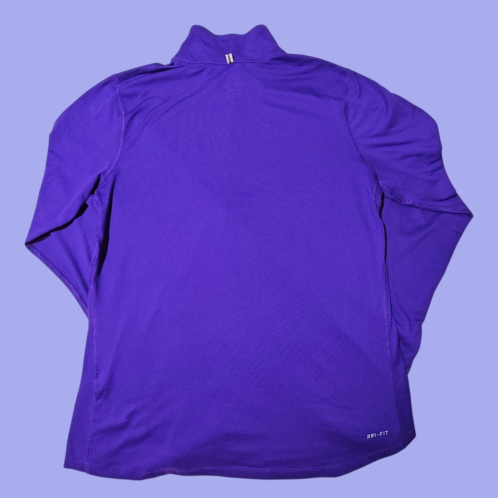 🚺 M US — Nike Dri-fit Quarter-Zip Long Sleeve Running Top [PURPLE] - Picture 4 of 4
